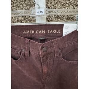 NWT AMERICAN EAGLE 90’S STRAIGHT STRETCH REGULAR HIGH RISE CORDUROY PANT 24W 00